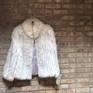 NWT 🦊 Blue Fox coat! Authentic fur jacket